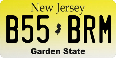 NJ license plate B55BRM