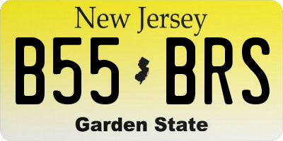 NJ license plate B55BRS