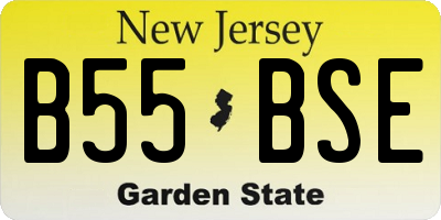 NJ license plate B55BSE