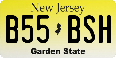 NJ license plate B55BSH