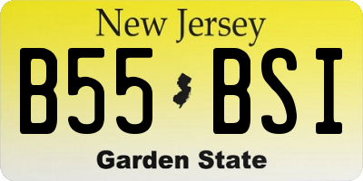 NJ license plate B55BSI