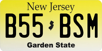 NJ license plate B55BSM
