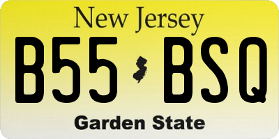 NJ license plate B55BSQ