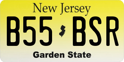 NJ license plate B55BSR