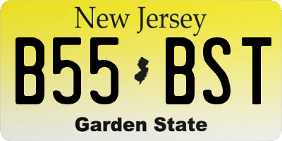 NJ license plate B55BST