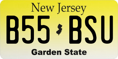 NJ license plate B55BSU