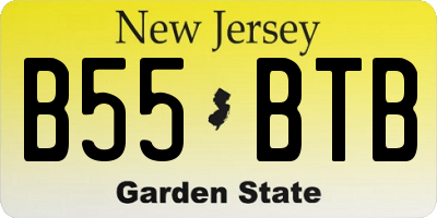 NJ license plate B55BTB
