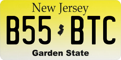 NJ license plate B55BTC