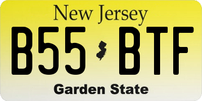 NJ license plate B55BTF