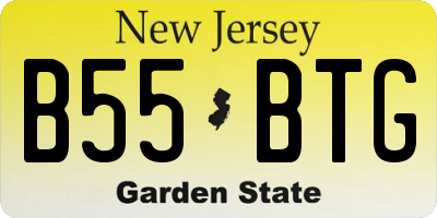 NJ license plate B55BTG
