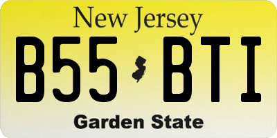 NJ license plate B55BTI