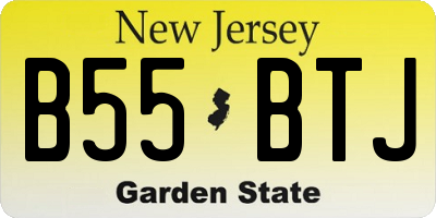 NJ license plate B55BTJ