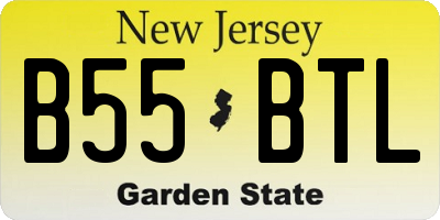 NJ license plate B55BTL