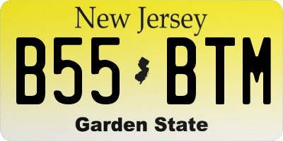 NJ license plate B55BTM