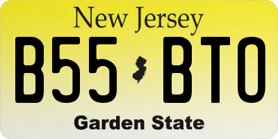 NJ license plate B55BTO