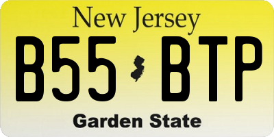 NJ license plate B55BTP