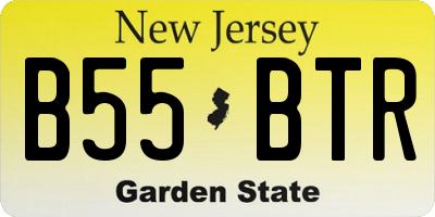 NJ license plate B55BTR