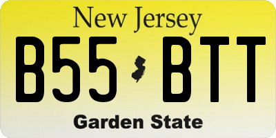 NJ license plate B55BTT