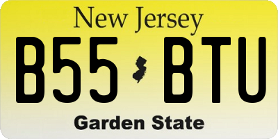 NJ license plate B55BTU