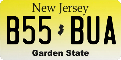 NJ license plate B55BUA