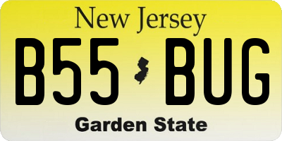 NJ license plate B55BUG