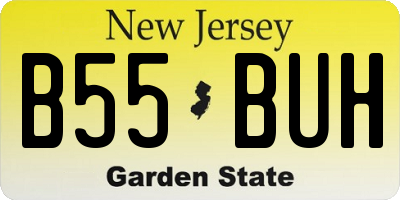 NJ license plate B55BUH