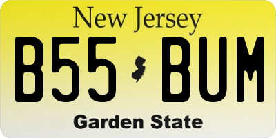 NJ license plate B55BUM