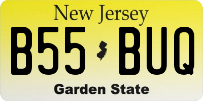 NJ license plate B55BUQ