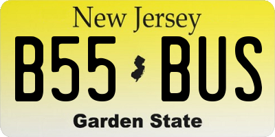 NJ license plate B55BUS