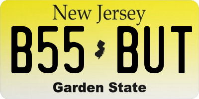 NJ license plate B55BUT