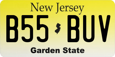NJ license plate B55BUV