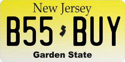 NJ license plate B55BUY
