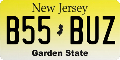 NJ license plate B55BUZ