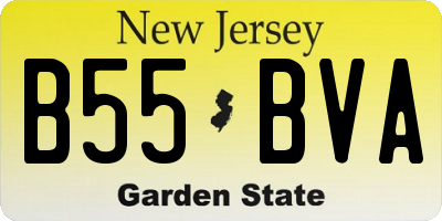 NJ license plate B55BVA