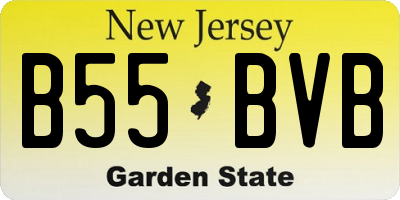 NJ license plate B55BVB