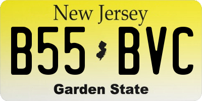 NJ license plate B55BVC