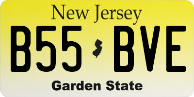 NJ license plate B55BVE