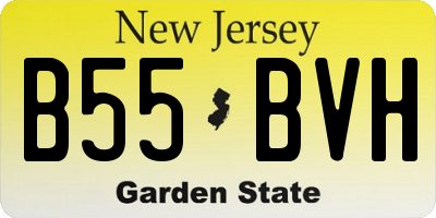NJ license plate B55BVH
