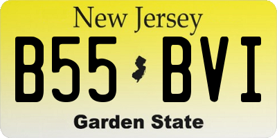 NJ license plate B55BVI