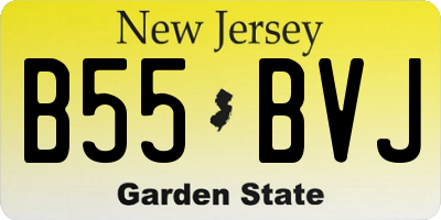 NJ license plate B55BVJ
