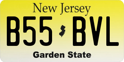 NJ license plate B55BVL