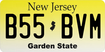 NJ license plate B55BVM