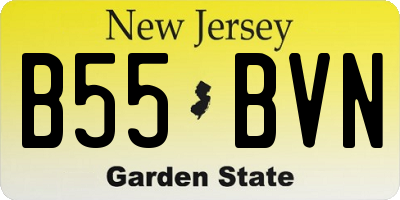 NJ license plate B55BVN