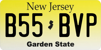 NJ license plate B55BVP