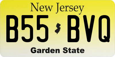NJ license plate B55BVQ