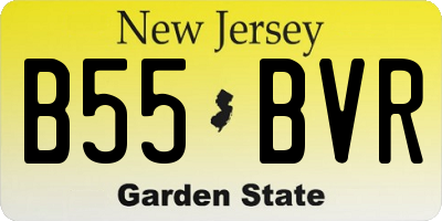 NJ license plate B55BVR
