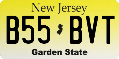 NJ license plate B55BVT