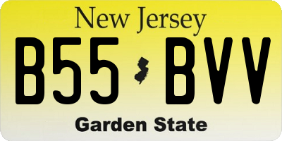 NJ license plate B55BVV