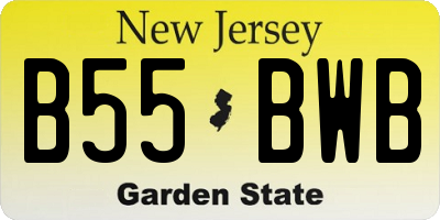 NJ license plate B55BWB