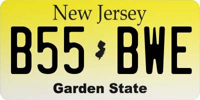 NJ license plate B55BWE